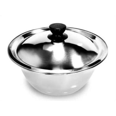 Imagem de Saladeira Com Tampa Tigela Inox 24cm - ke home
