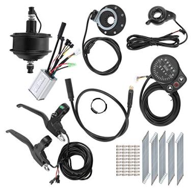 Imagem de VGEBY Kit de conversão de bicicleta elétrica de 36 V 250 W, 50 cm, kit de peças de conversão de bicicleta com controlador KT-900S para bicicletas elétricas DIY (braguilha de cartão de direção traseira)