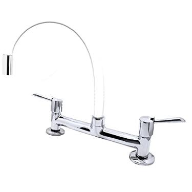 Imagem de Misturador De Mesa Tubo Flexível Branco 1/4 Volta 3169 C61