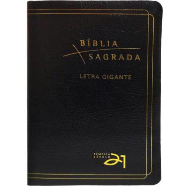 Imagem de Bíblia A21 Letra Gigante Luxo - Couro Bonded Preta