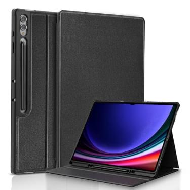 Imagem de SSS·GRGB Capa para Samsung Galaxy Tab S9 de 14,6 polegadas (SM-X910/X916B/X918U) com suporte para S Pen, PC com capa de couro PU, capa protetora para tablet, capa protetora fina para tablet,
