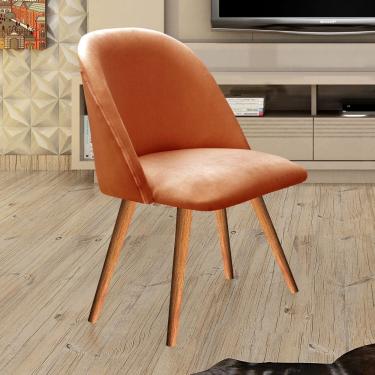 Imagem de Poltrona Decorativa Gaia para Sala, Quarto, Recepção Terracota