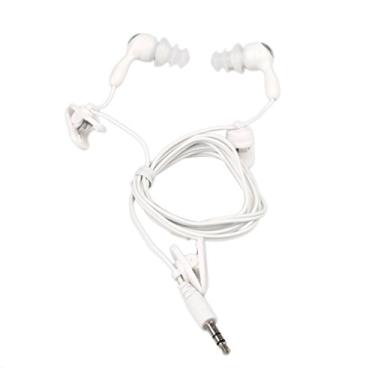 Imagem de Fone de ouvido esportivo esportivo de 3,5 mm à prova d'água com fone de ouvido para iPod/iPhone/MP3 Player branco