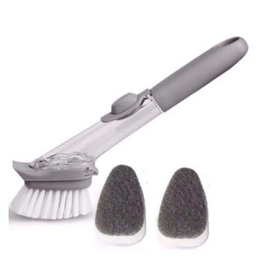 Imagem de Escova Bucha de Cozinha Com Reservatório de Detergente Limpeza Lava Lo