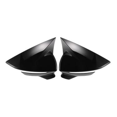 Imagem de X AUTOHAUX 1 par de tampa do espelho do lado do passageiro para visão traseira do carro preto brilhante para SEAT Leon MK3 5F Ibiza MK5 2013-2019 para modelos com luz de seta