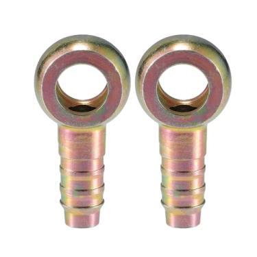 Imagem de A ABSOPRO Parafuso Banjo Universal 12 mm OD Banjo Bolt Mangueira Barb Adaptador de Substituição para Motocicleta Carro Metal Bronze Tone (conjunto de 2)