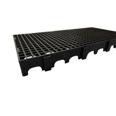 Imagem de Kit 10 Un Palete Estrado Pallet Piso Plastico Preto 50x25 - Semaza,  P