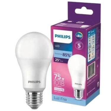 Imagem de Kit 8 Lampada Led Bulbo 11W 1018Lm 180 Bivolt E27 Philips, 127/220V, B