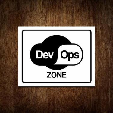 Imagem de Placa Decorativa - Dev Ops Zone - Sinalizo