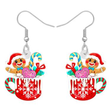 Imagem de DALANE Brincos de acrílico para árvore de Natal para sobremesa, pingente, gota, doce, sorvete, joias, presentes engraçados para mulheres, amuletos de comida, Medium, Acrílico, Sem pedra preciosa