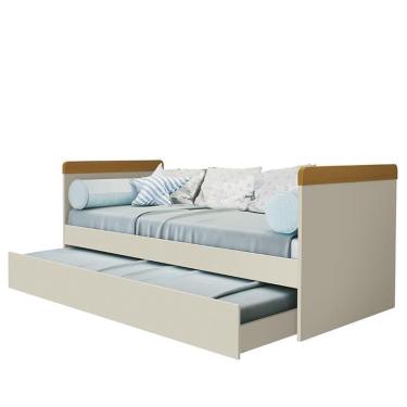 Imagem de Cama Babá com Auxiliar Nuth e 2 Colchões Physical - Reller Móveis Areia/Savana