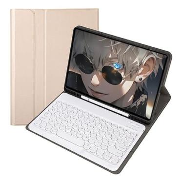 Imagem de Funda Com Teclado Bluetooth Redondo Para Samsung Galaxy Tab A7 10.4 Polegadas T500/T505/T507