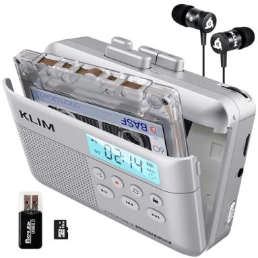 Imagem de KLIM Leitor de fita cassete K7 + conversor de cassete para MP3 + leitor de cassete portátil + leitor de cassete Walkman + microfone e alto-falante integrados + bateria recarregável + fones de ouvido +