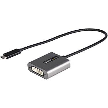 Imagem de StarTech. Adaptador USB C para DVI – 1920 x 1200p USB-C para DVI-D – USB tipo C para DVI Display/Monitor – Conversor de vídeo – Compatível com Thunderbolt 3 – Cabo anexado de 30 cm (CDP2DVIEC)