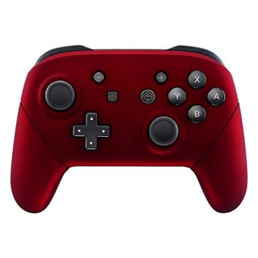 Imagem de Alças de placa traseira para controle NS Switch Pro da eXtremeRate, capa de proteção de encaixe de reposição para NS Switch Pro – controle não incluído, Vermelho