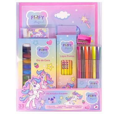 Imagem de Kit Desenho Artístico Infantil Encanto Com 33 Peças Fofy