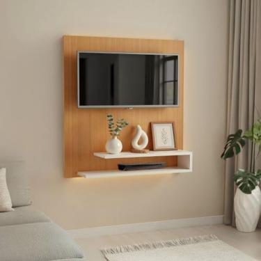 Imagem de Painel Para Tv Até 32 Polegadas Com Prateleira Liso e Ripado - Kelan, 