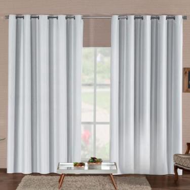 Imagem de Cortina Blackout Premium Corta Luz Total Com Isolamento Térmico E Acústico Tecido Durável Para Qualquer Ambiente(GELO,6,00M x 2,80M)