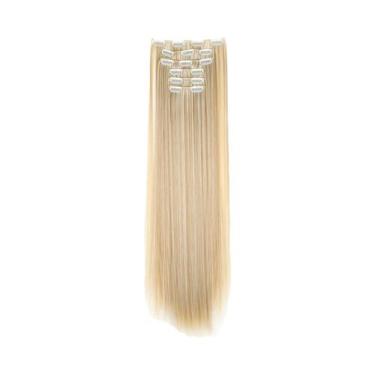 Imagem de Loira Preta 24 Polegadas Longas Extensões De Cabelo Sintético Reto 16 