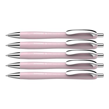 Imagem de Schneider Caneta esferográfica Slider Rave Colors, XB (extralarga), recarregável + retrátil, 1,4 mm, barril de pérola, tinta azul, caixa com 5 canetas (132519)