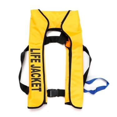 Imagem de Colete Salva Vidas Inflável Homologado SOLAS Cor Amarela - REI MARINE