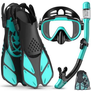 Imagem de Conjunto de equipamento de mergulho Ubekezele 4 em 1 para adultos com 