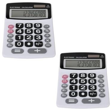 Imagem de Lily' Home Jumbo de 12 dígitos, energia solar, visor LCD grande - calculadora de mesa, alimentação dupla, design de botão grande, operação com bateria, inclinação fácil de ler, para casa, escritório