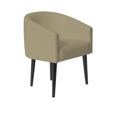 Imagem de Poltrona Decorativa Sandy Para Escritório Consultório Em material sint