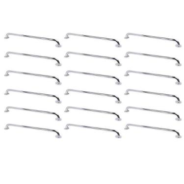 Imagem de Alça De Apoio 70cm Barra Inox Kit 18 Unidades Idoso Deficiente Cadeira