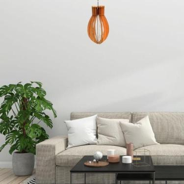 Imagem de Luminária Teto Tipo Pendente Rubi Mdf - Completa Mdf Cru - LENOBRE, Bi