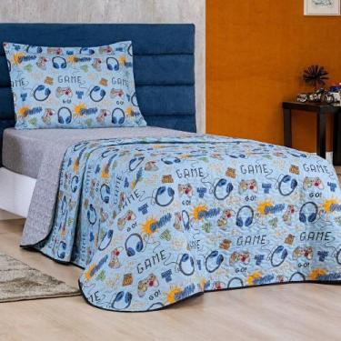 Imagem de Colcha Cobre Leito Bouti Dupla Face Solteiro Infantil Kids 2 Peças - G