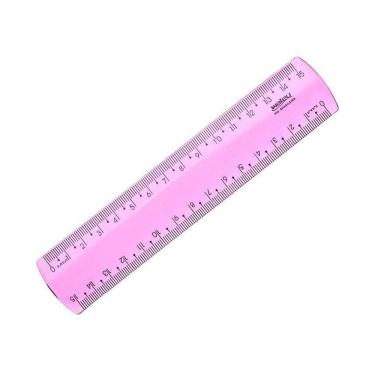 Imagem de Regua New Line Acrilico Rosa 15Cm Waleu