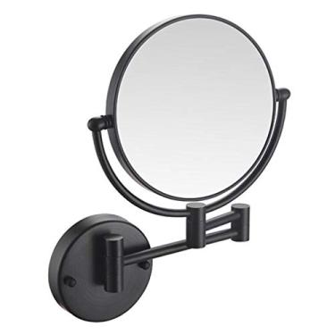 Imagem de Espelho de maquiagem, espelho de beleza de parede de dois lados, ampliação múltipla, espelho de banheiro giratório de 360°, espelho cosmético extensível, 20 cm, níquel