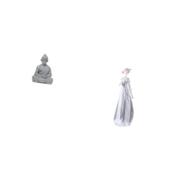 Imagem de Fenteer Escultura de Buda Sun Wukong, Estatueta de Cerâmica, Estátua de de Porcelana, Ornamento Nórdico Moderno para Pátio de Hotel, Prateleira de Quin