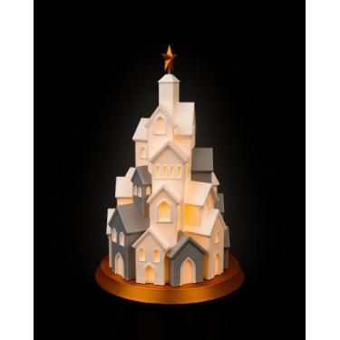 Imagem de Vila Natalina 3D Iluminada com vela de LED, Decoração de Natal - inova