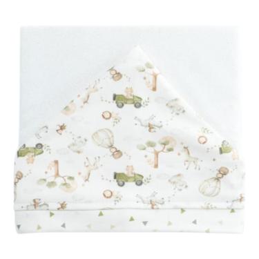 Imagem de Toalha de Banho Bebê Menino Big Friends Verde 87x88 cm - Hug