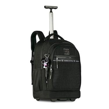 Imagem de Mochila Rodinha Carrinho RB Feminina Menina Grande Escolar (Preto)