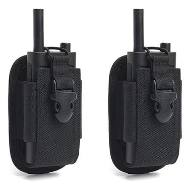 Imagem de SAMCOM Estojo de suporte de coldre de rádio, bolsa militar resistente para cinto dut, duas maneiras, walkie talkies, armazenamento ajustável, 2 pacotes