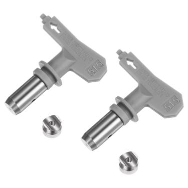 Imagem de 2 peças de pontas de pulverização reversíveis para pulverizador sem ar 515 pontas de bico de pulverização de tinta, peças de máquina de pulverização para cercas de construção de jardim doméstico