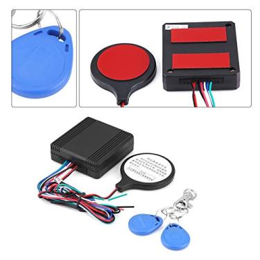 Imagem de Cryfokt de Segurança Confiável para Bloqueio de Cartão de Identificação de Motocicleta, Imobilizador Antirroubo, Sensor 12v de Plástico Preto à Prova D'água Prático para Proprietários