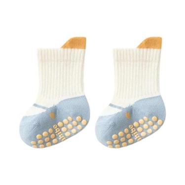Imagem de Meias Antiderrapantes Macias Para Bebês De 0 a 5 Anos Meninos E Menina
