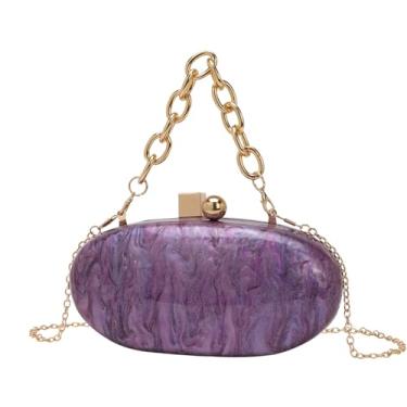 Imagem de ZUC Bolsas femininas de acrílico, bolsas mensageiro de ombro, bolsas de telefone, Starlight Purple, One Size