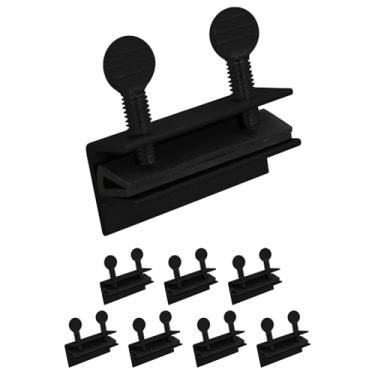 Imagem de Fechaduras de segurança para janela deslizante Nuk3y com junta de borracha (preta, pacote com 8)"