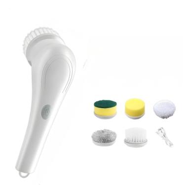 Imagem de Escova De Limpeza Ajustável Janela Banheiro e Cozinha Ferramenta 5 em 1 Recarregável