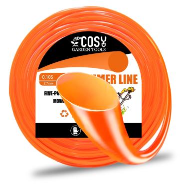 Imagem de COSY GARDEN TOOLS Linha de aparador de corda, fio de comedor de ervas daninhas redondo laranja de grau comercial, nylon premium universal, 0,3 cm de diâmetro x 0,5 kg, por 213 pés