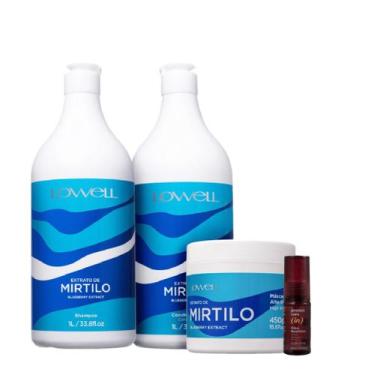 Imagem de Kit Lowell Extrato de Mirtilo Salon Care Nutritivo (4 produtos)