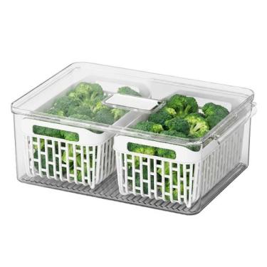 Imagem de Organizador de Geladeira com 2 Cestos 6,7 Litros Coza Dry Cristal