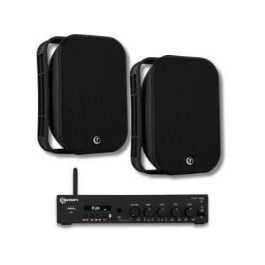 Imagem de COMP Kit Som Ambiente Taramps Receiver THS 1902 + 2 Caixas Outdoor TAQ