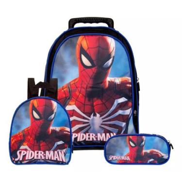 Imagem de Mochila Escolar 3d Infantil Homem Aranha De Rodinhas - Toys 2U