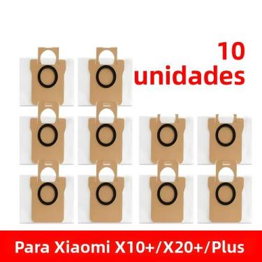 Imagem de Sacos De Poeira Para Aspirador Robô Xiaomi X20 plus X20/Pro, 10 Peças,